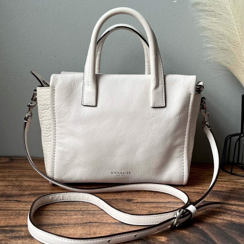 Coach Bleecker Mini Riley Ivory Crossbody Shoulder Bag 27923